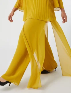 Marina Rinaldi Pantaloni & Jeans | Pantaloni E Gonne*Pantaloni in georgette ORO
