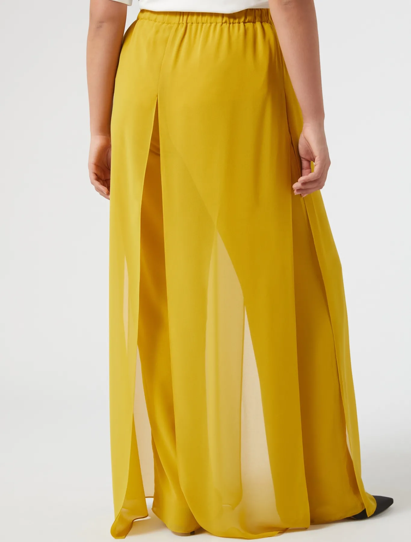 Marina Rinaldi Pantaloni & Jeans | Pantaloni E Gonne*Pantaloni in georgette ORO