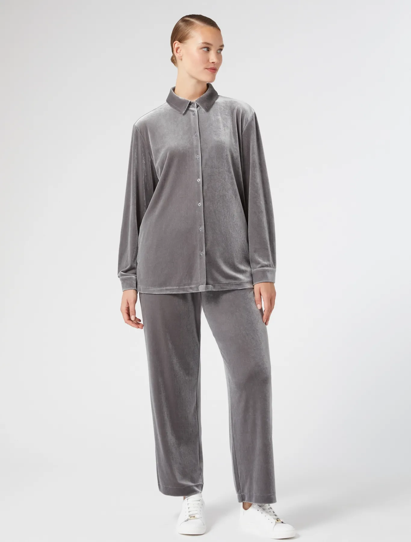 Marina Rinaldi Pantaloni & Jeans | Pantaloni & Jeans*Pantaloni in jersey di velluto GRIGIOSCURO