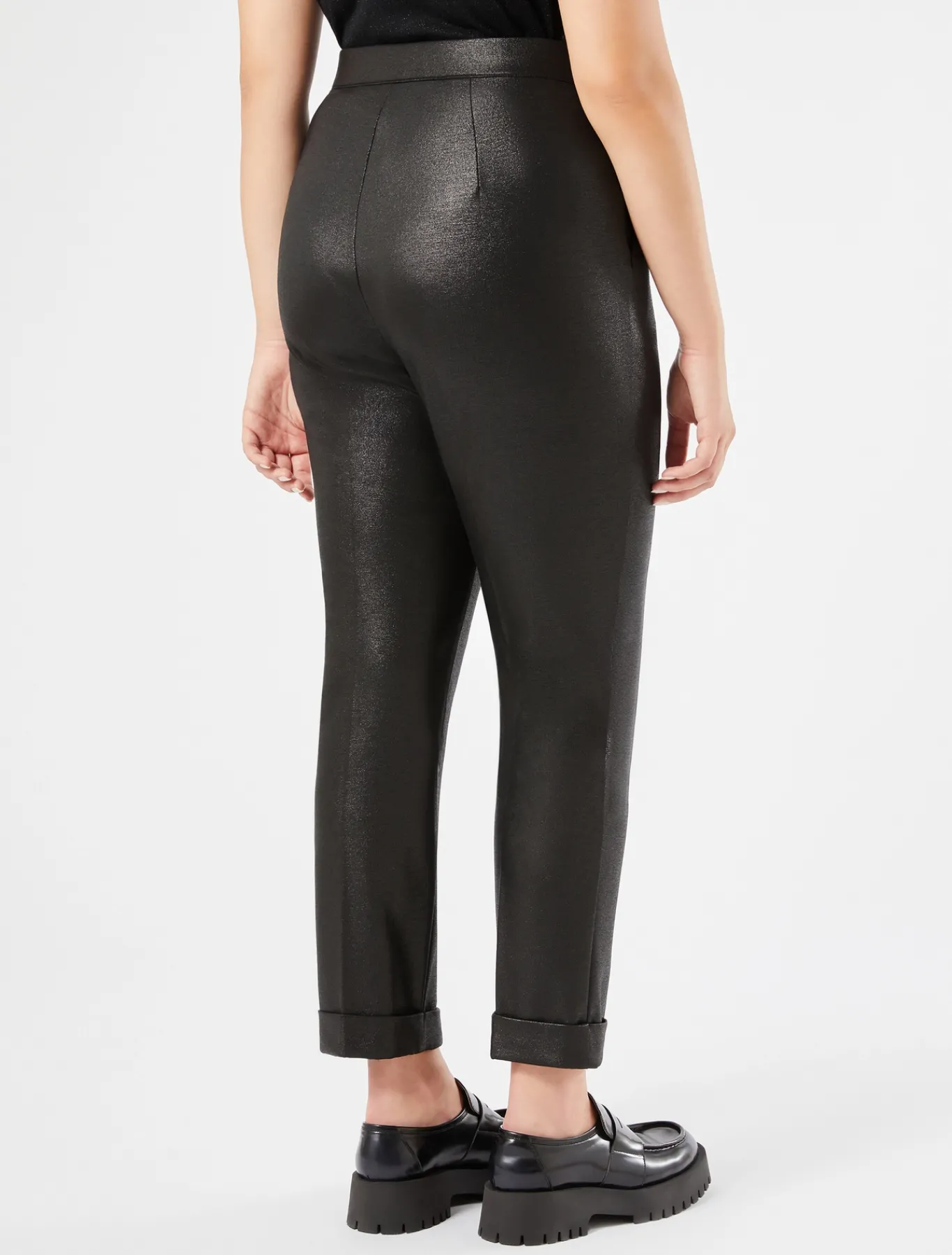 Marina Rinaldi Pantaloni & Jeans | Pantaloni & Jeans*Pantaloni in jersey laminato NERO