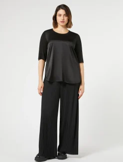 Marina Rinaldi Pantaloni & Jeans | Pantaloni & Jeans*Pantaloni in jersey plissé NERO