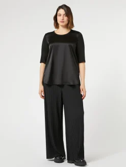 Marina Rinaldi Pantaloni & Jeans | Pantaloni & Jeans*Pantaloni in jersey plissé NERO
