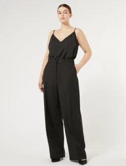 Marina Rinaldi Pantaloni E Gonne | Collezione Elegante*Pantaloni in levantina con strass NERO