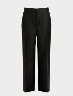 Marina Rinaldi Pantaloni E Gonne | Collezione Elegante*Pantaloni in levantina con strass NERO