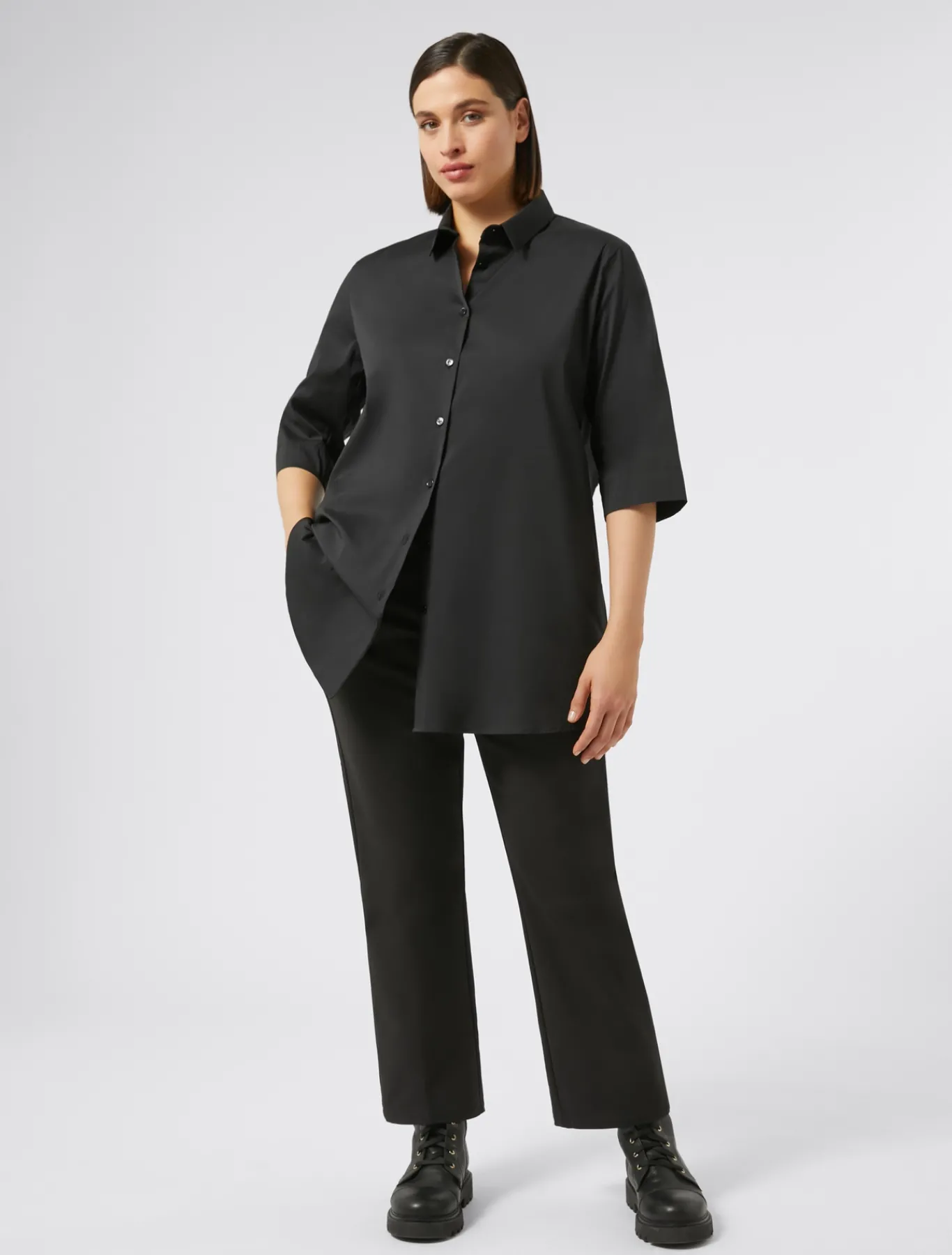 Marina Rinaldi Pantaloni & Jeans | Pantaloni & Jeans*Pantaloni in misto cotone stretch NERO
