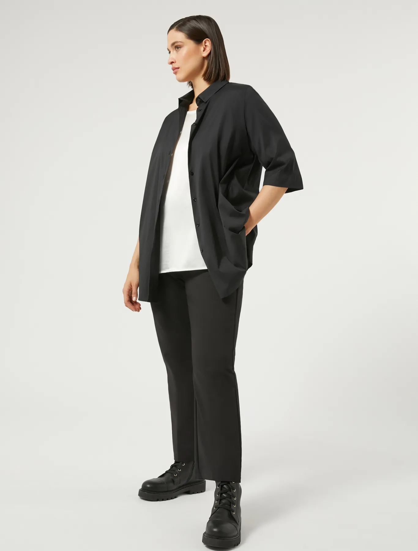 Marina Rinaldi Pantaloni & Jeans | Pantaloni & Jeans*Pantaloni in misto cotone stretch NERO