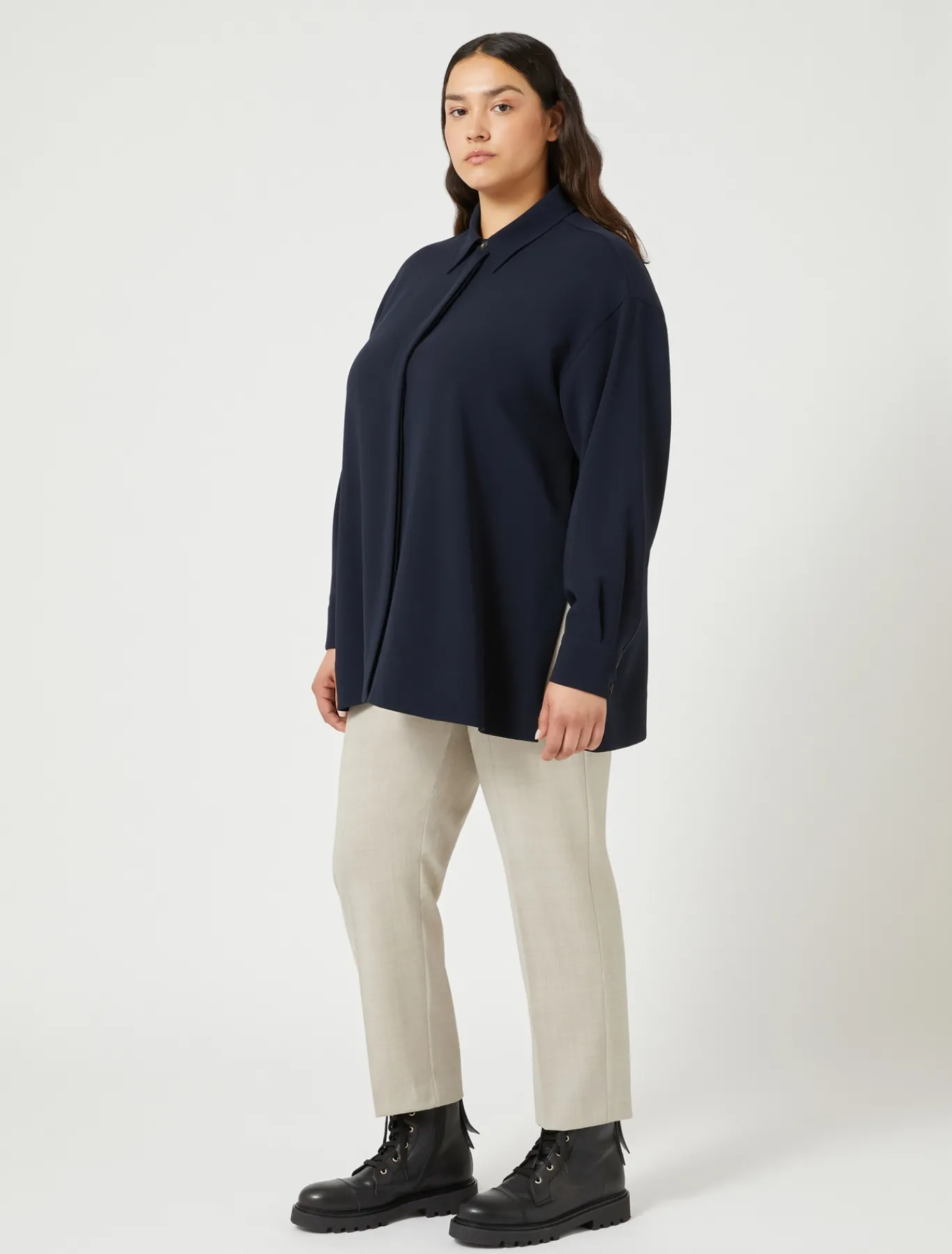 Marina Rinaldi Pantaloni & Jeans | Pantaloni & Jeans*Pantaloni in popeline di pura lana BEIGE