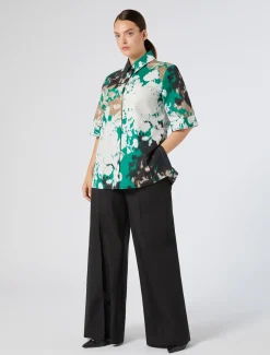 Marina Rinaldi Pantaloni & Jeans | Pantaloni & Jeans*Pantaloni in popeline di cotone NERO