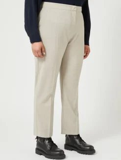 Marina Rinaldi Pantaloni & Jeans | Pantaloni & Jeans*Pantaloni in popeline di pura lana BEIGE