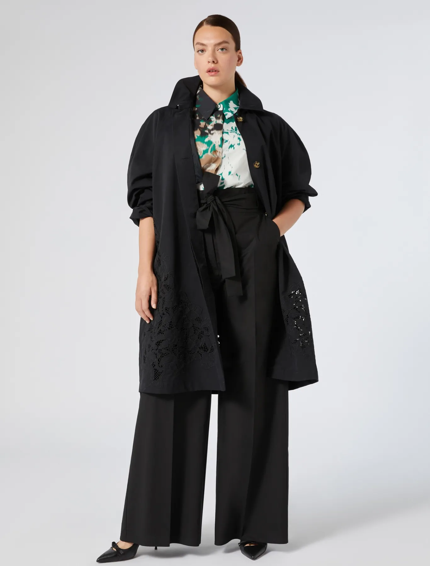 Marina Rinaldi Pantaloni & Jeans | Pantaloni & Jeans*Pantaloni in popeline di cotone NERO
