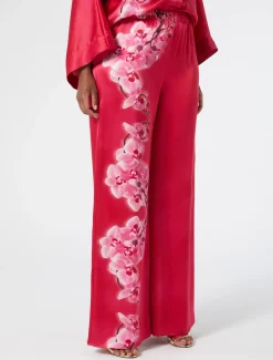 Marina Rinaldi Pantaloni E Gonne | Pantaloni & Jeans*Pantaloni in raso di seta FUXIA