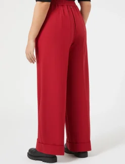 Marina Rinaldi Pantaloni & Jeans | Pantaloni & Jeans*Pantaloni in saglia di misto viscosa ROSSO