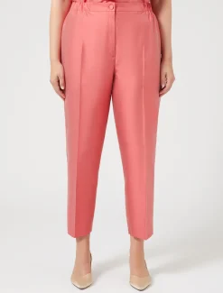 Marina Rinaldi Pantaloni E Gonne | Pantaloni & Jeans*Pantaloni in shantung di pura seta ROSSO