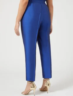 Marina Rinaldi Pantaloni E Gonne | Pantaloni & Jeans*Pantaloni in shantung di pura seta VIOLA
