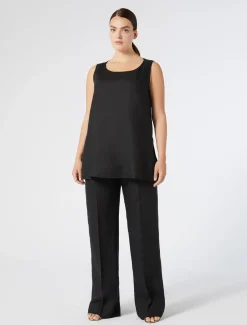 Marina Rinaldi Pantaloni & Jeans | Pantaloni & Jeans*Pantaloni in tela di lino NERO