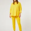 Marina Rinaldi Pantaloni & Jeans | Pantaloni & Jeans*Pantaloni in tela di misto cotone GIALLOSOLE