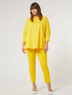 Marina Rinaldi Pantaloni & Jeans | Pantaloni & Jeans*Pantaloni in tela di misto cotone GIALLOSOLE