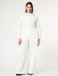 Marina Rinaldi Pantaloni & Jeans | Pantaloni & Jeans*Pantaloni in tela di misto cotone BIANCO