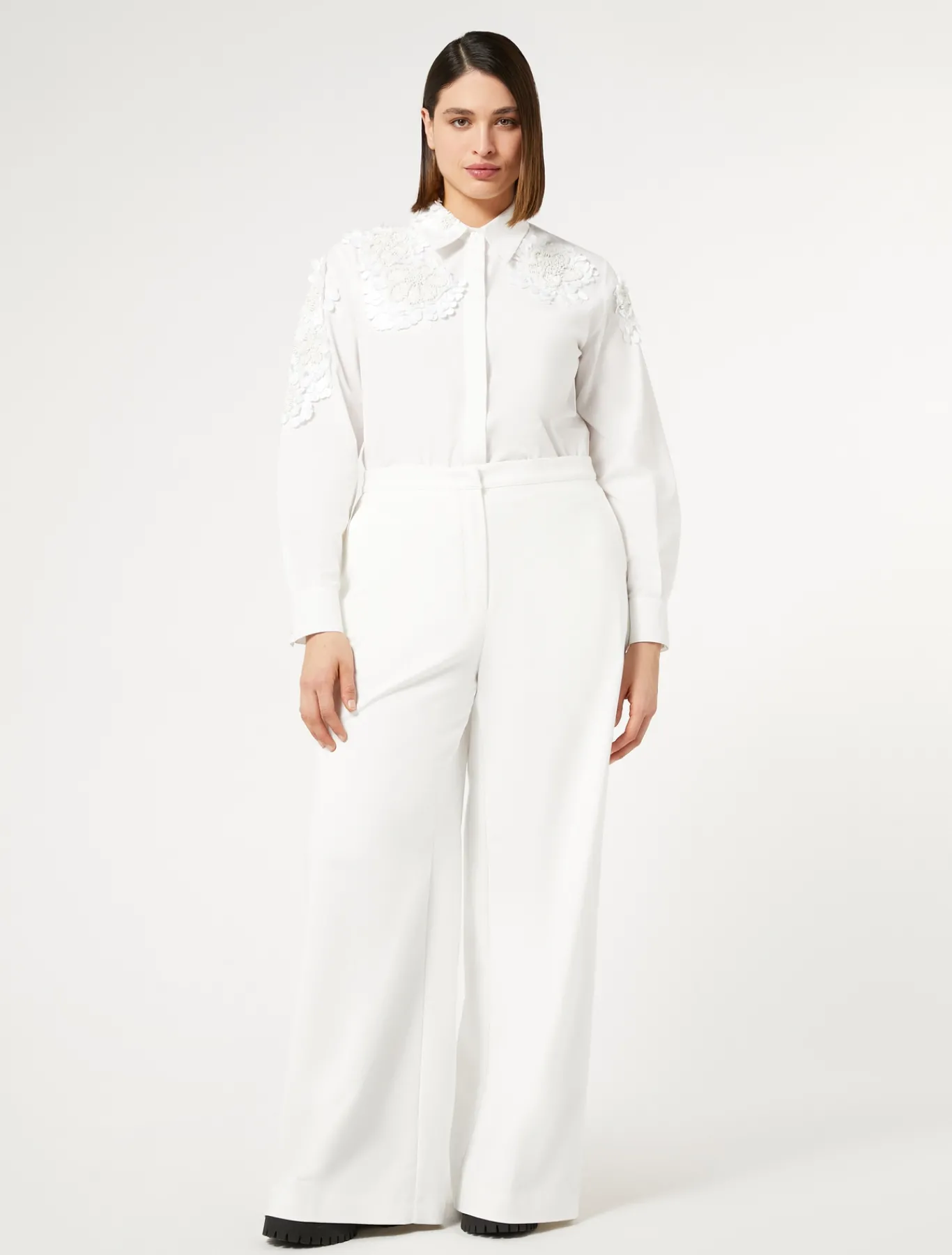 Marina Rinaldi Pantaloni & Jeans | Pantaloni & Jeans*Pantaloni in tela di misto cotone BIANCO