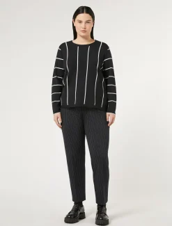 Marina Rinaldi Pantaloni & Jeans | Pantaloni & Jeans*Pantaloni in tessuto punto Milano BLUMARINO