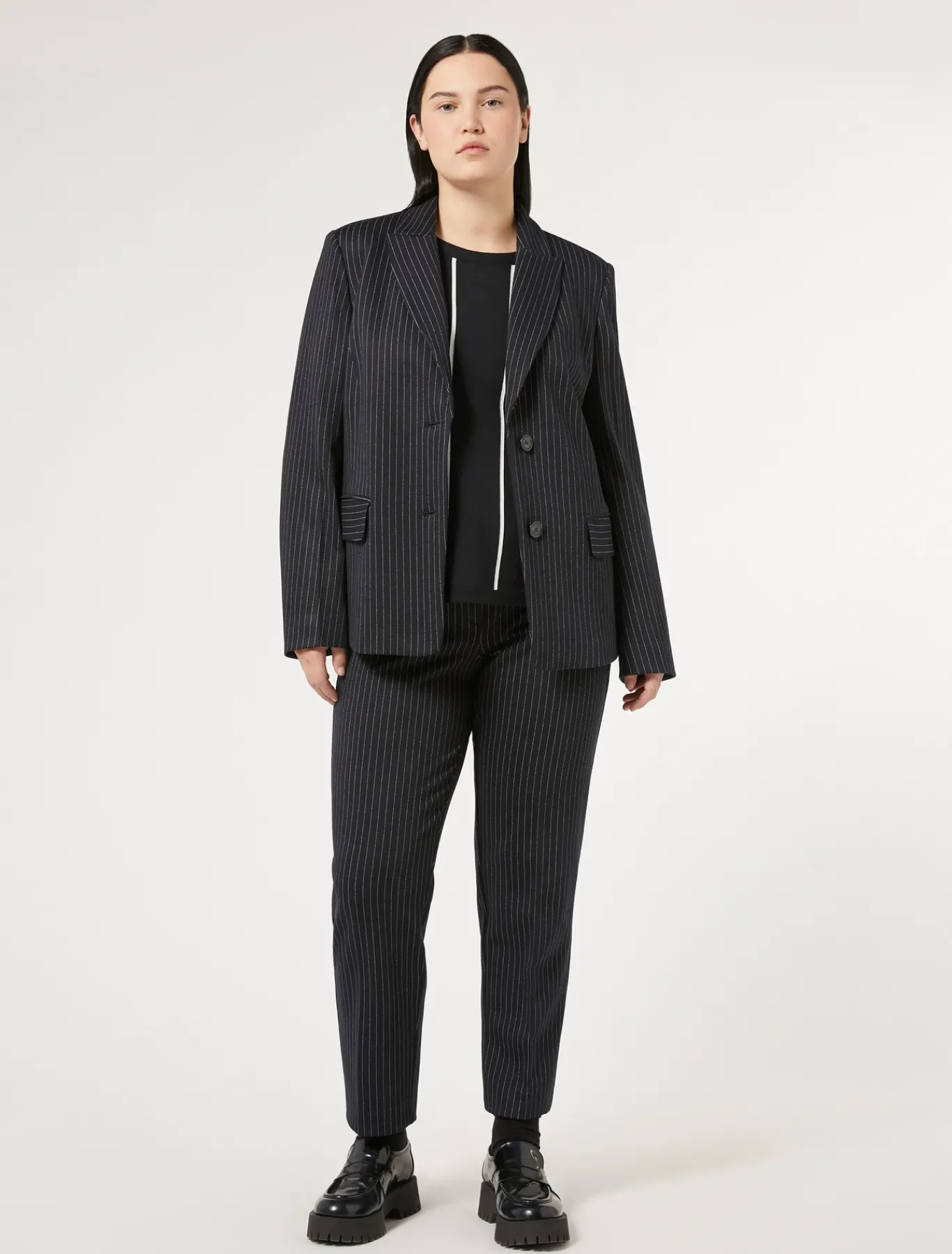 Marina Rinaldi Pantaloni & Jeans | Pantaloni & Jeans*Pantaloni in tessuto punto Milano BLUMARINO