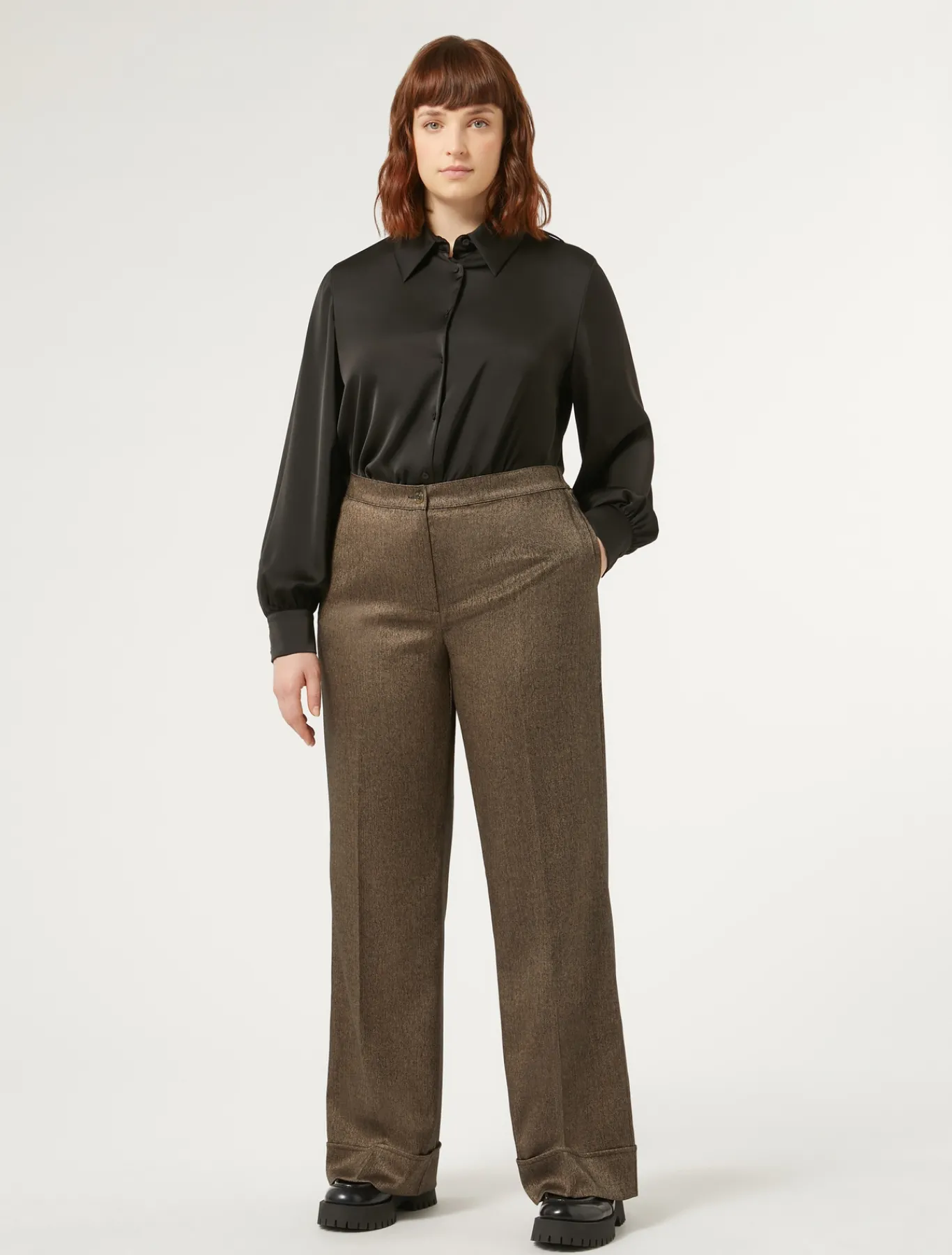 Marina Rinaldi Pantaloni & Jeans | Pantaloni & Jeans*Pantaloni in tessuto tinto filo e viscosa TESTAMORO