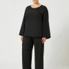 Marina Rinaldi Pantaloni & Jeans | Pantaloni & Jeans*Pantaloni in tessuto tinto filo e viscosa NERO
