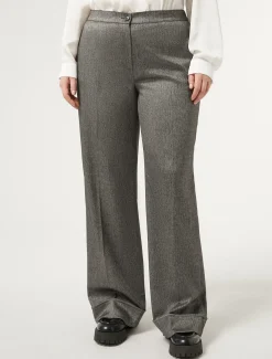 Marina Rinaldi Pantaloni & Jeans | Pantaloni & Jeans*Pantaloni in tessuto tinto filo e viscosa NERO