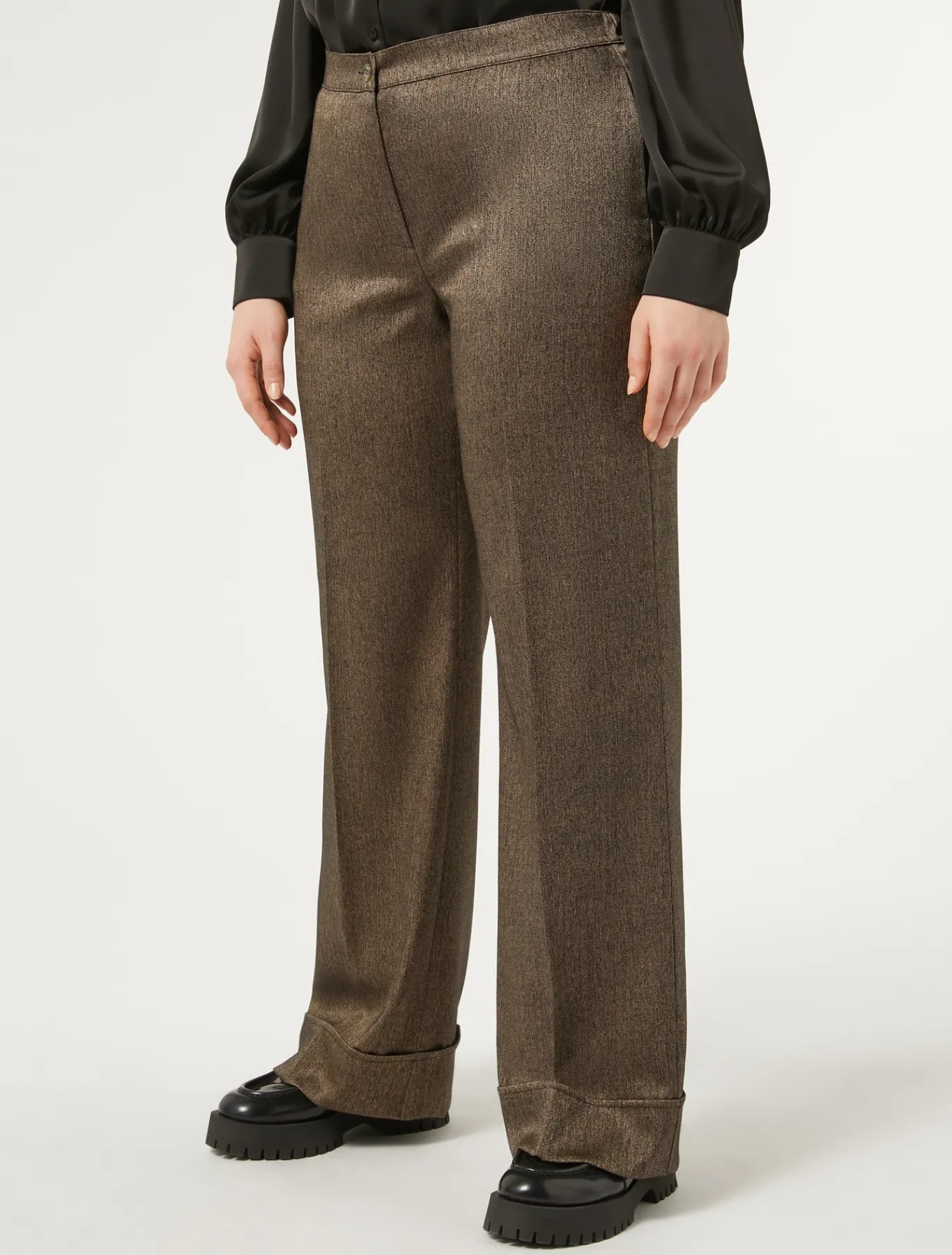 Marina Rinaldi Pantaloni & Jeans | Pantaloni & Jeans*Pantaloni in tessuto tinto filo e viscosa TESTAMORO