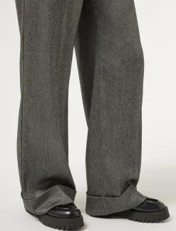 Marina Rinaldi Pantaloni & Jeans | Pantaloni & Jeans*Pantaloni in tessuto tinto filo e viscosa NERO