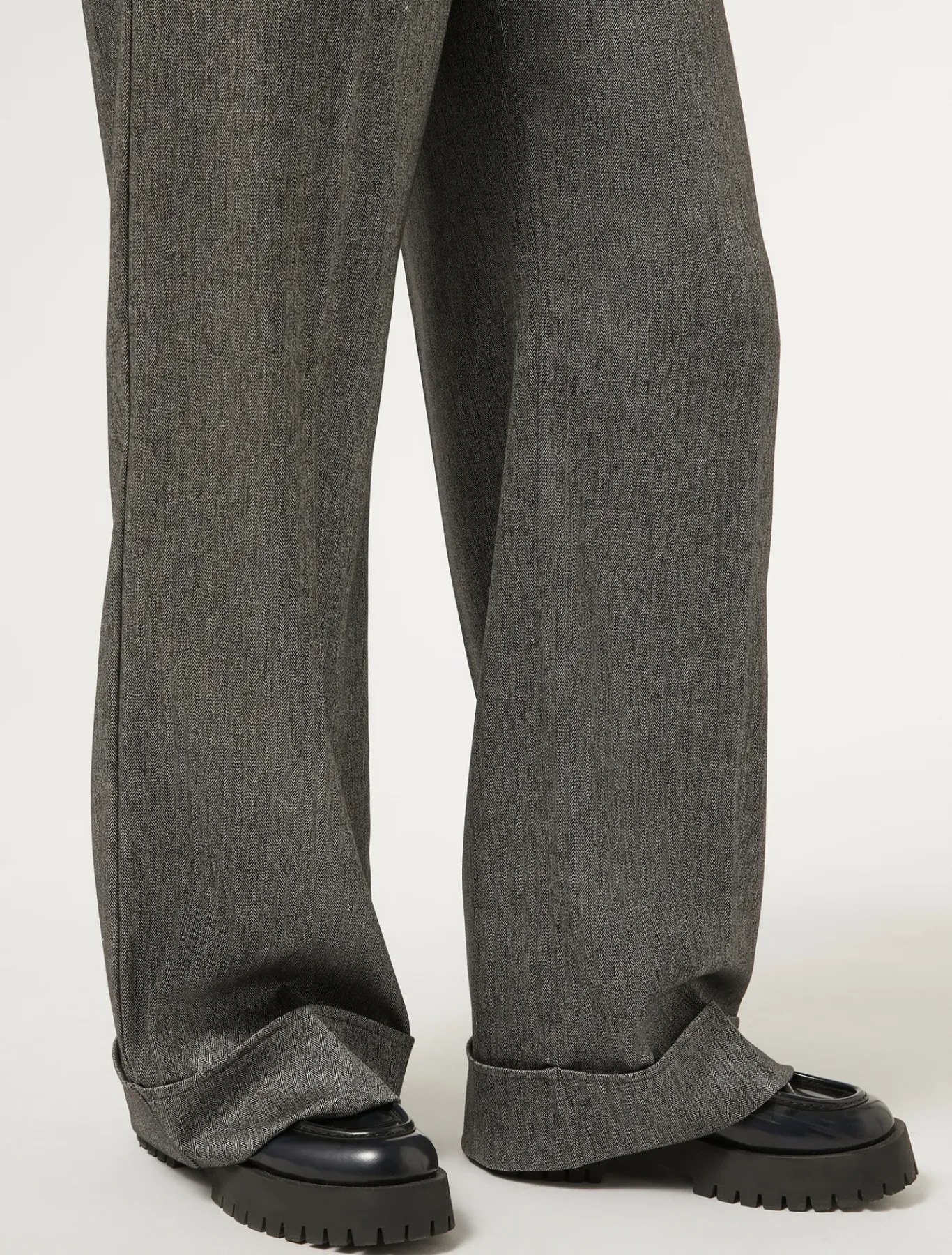 Marina Rinaldi Pantaloni & Jeans | Pantaloni & Jeans*Pantaloni in tessuto tinto filo e viscosa NERO