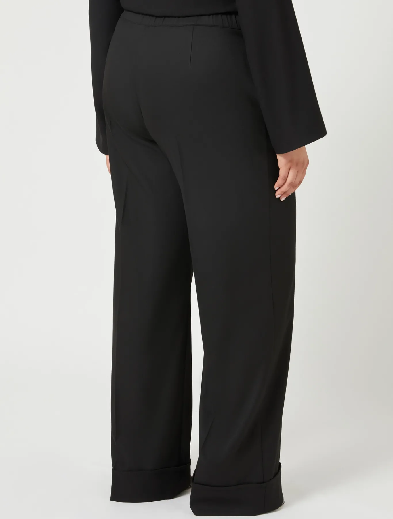 Marina Rinaldi Pantaloni & Jeans | Pantaloni & Jeans*Pantaloni in tessuto tinto filo e viscosa NERO