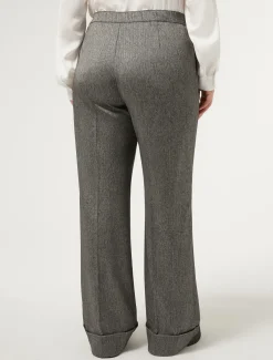 Marina Rinaldi Pantaloni & Jeans | Pantaloni & Jeans*Pantaloni in tessuto tinto filo e viscosa NERO