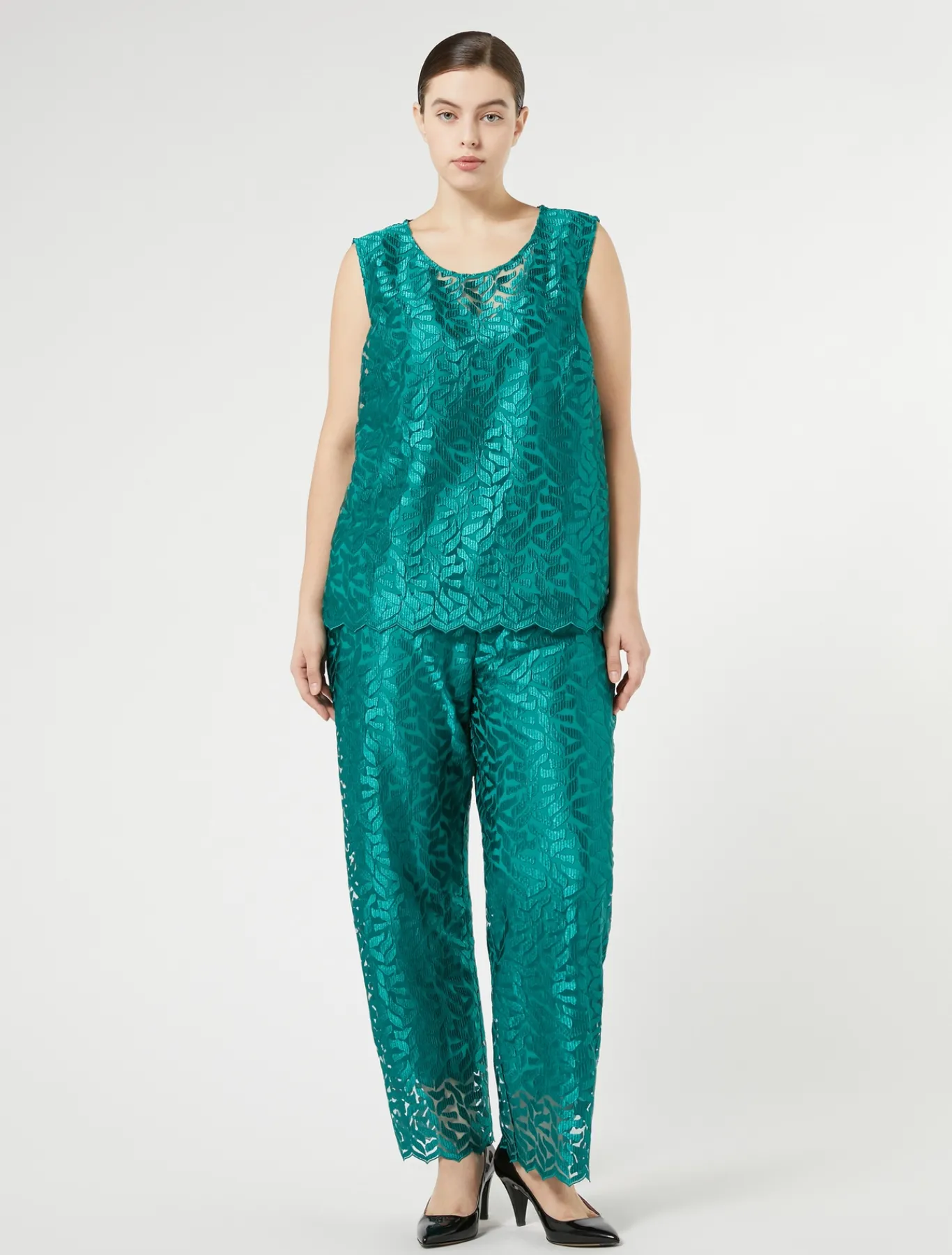 Marina Rinaldi Pantaloni E Gonne | Selezione Elegante*Pantaloni in tulle ricamato GIADA