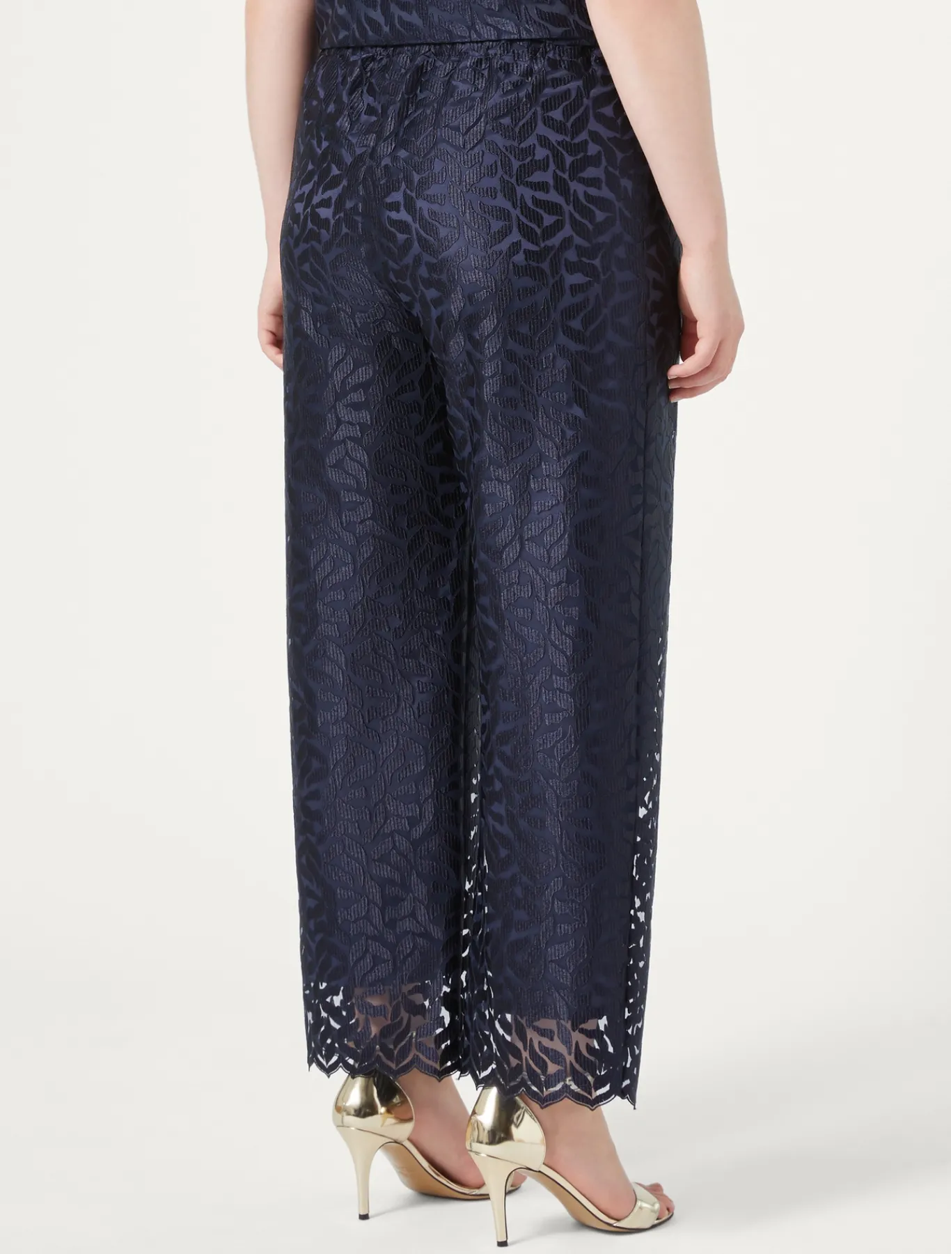 Marina Rinaldi Pantaloni E Gonne | Pantaloni & Jeans*Pantaloni in tulle ricamato BLUMARINO