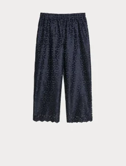 Marina Rinaldi Pantaloni E Gonne | Pantaloni & Jeans*Pantaloni in tulle ricamato BLUMARINO