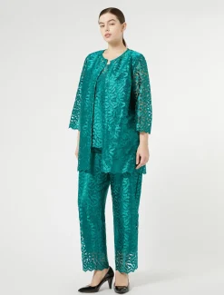Marina Rinaldi Pantaloni E Gonne | Selezione Elegante*Pantaloni in tulle ricamato GIADA