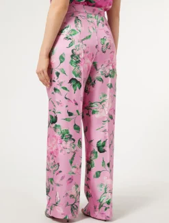 Marina Rinaldi Pantaloni E Gonne | Pantaloni & Jeans*Pantaloni in twill di seta ROSA