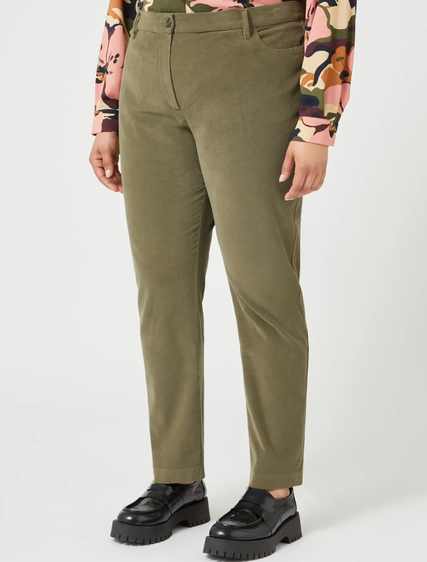 Marina Rinaldi Pantaloni & Jeans | Pantaloni & Jeans*Pantaloni in velluto di cotone VERDEKAKI