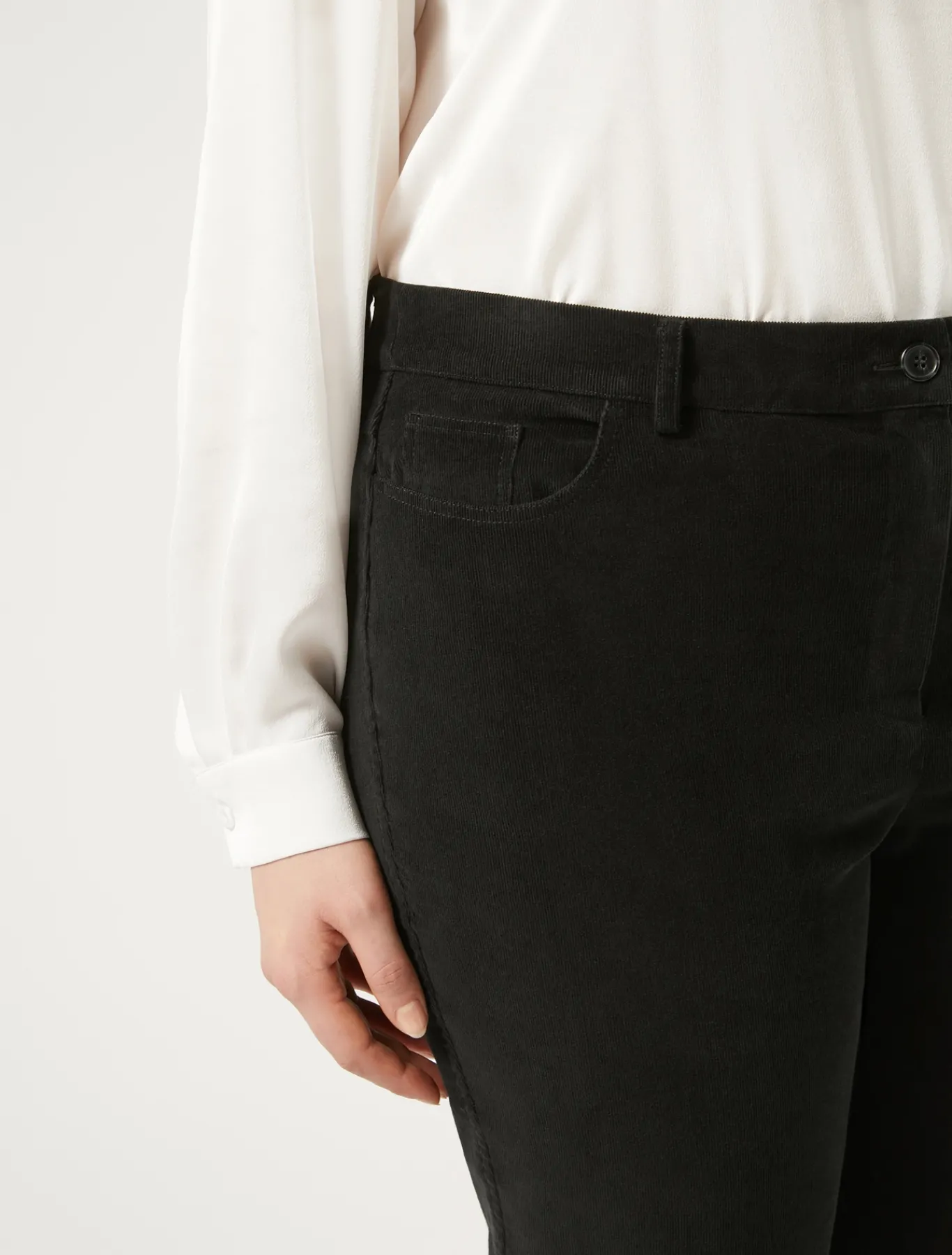 Marina Rinaldi Pantaloni & Jeans | Pantaloni & Jeans*Pantaloni in velluto di cotone NERO