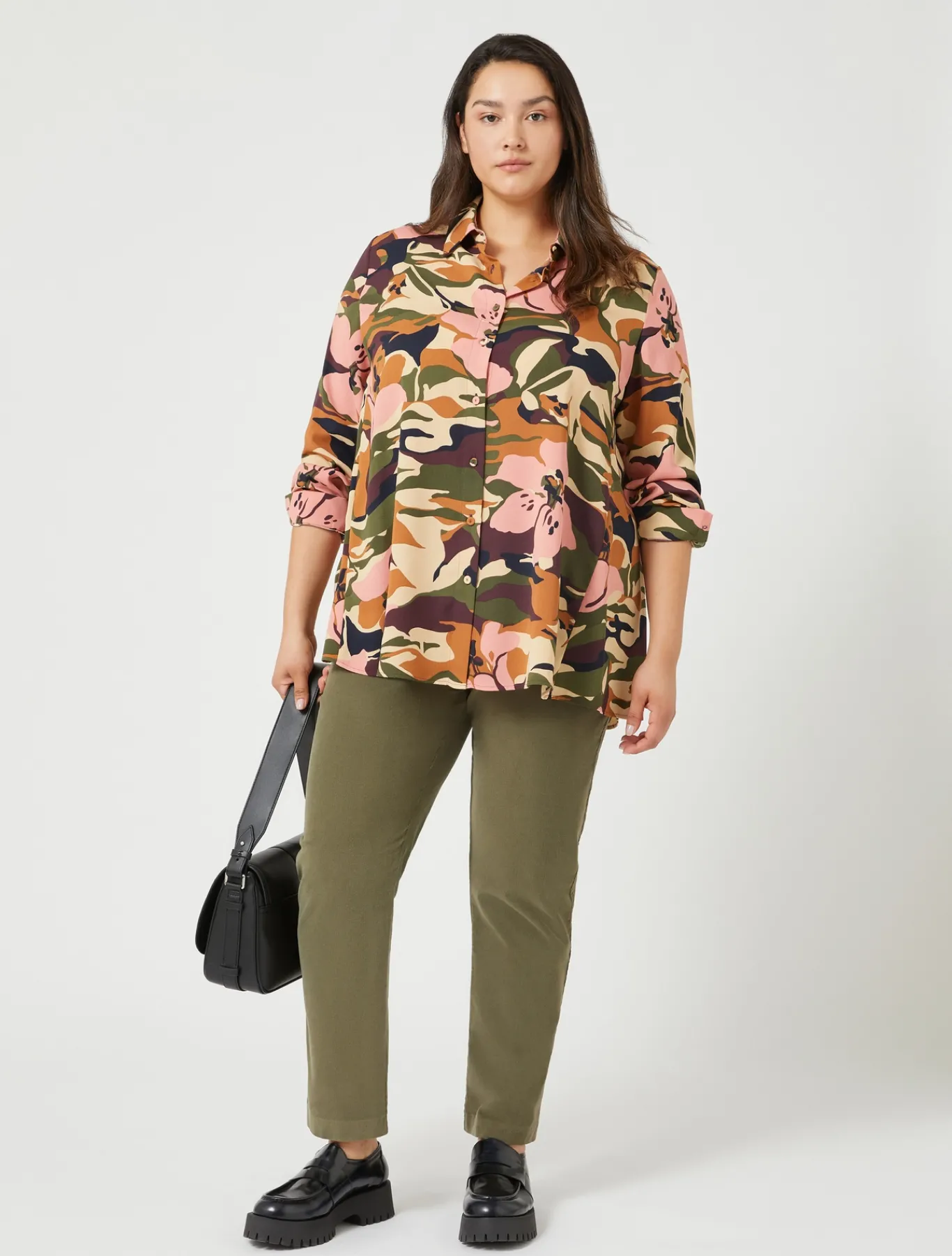 Marina Rinaldi Pantaloni & Jeans | Pantaloni & Jeans*Pantaloni in velluto di cotone VERDEKAKI
