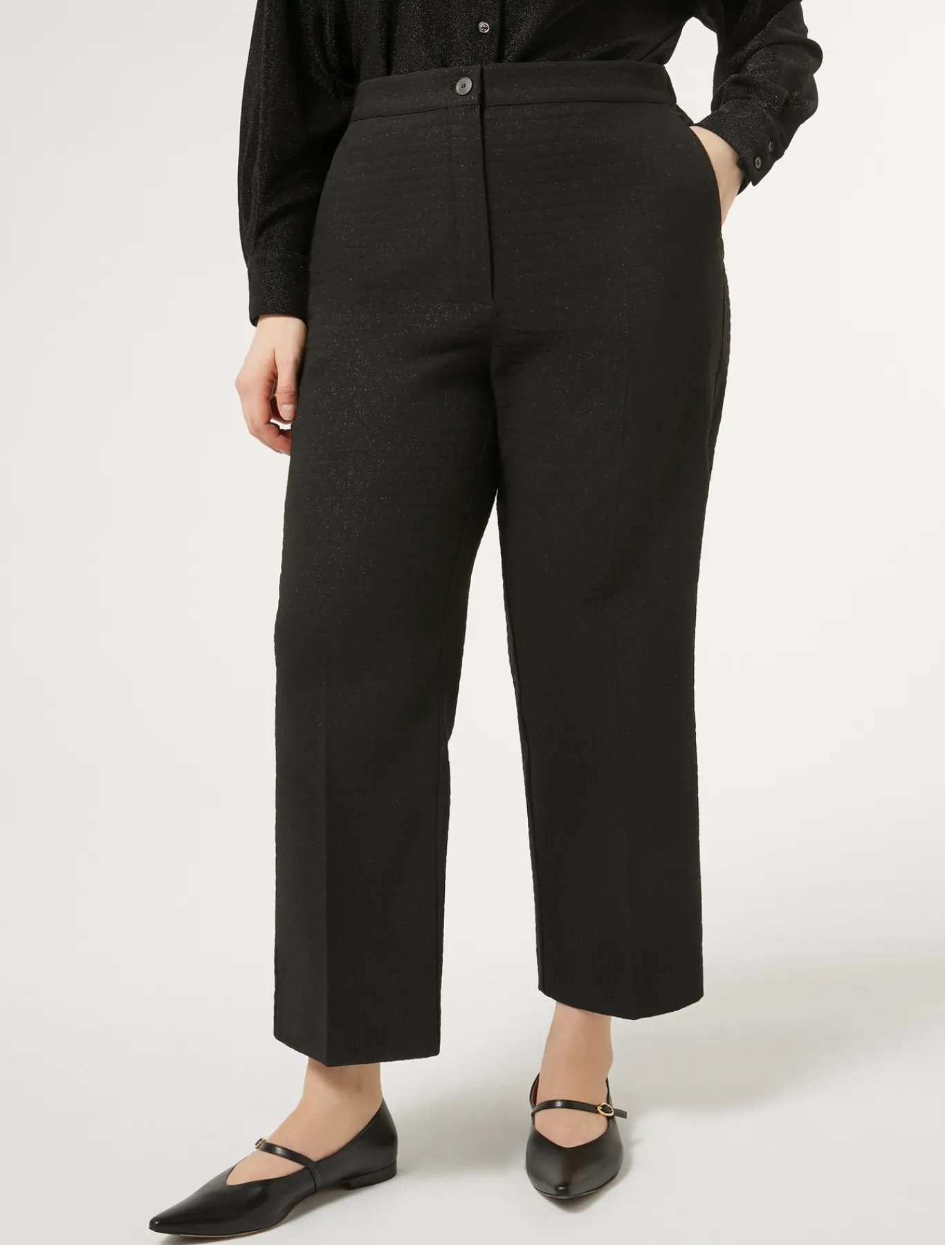 Marina Rinaldi Pantaloni & Jeans | Pantaloni & Jeans*Pantaloni jacquard lurex NERO