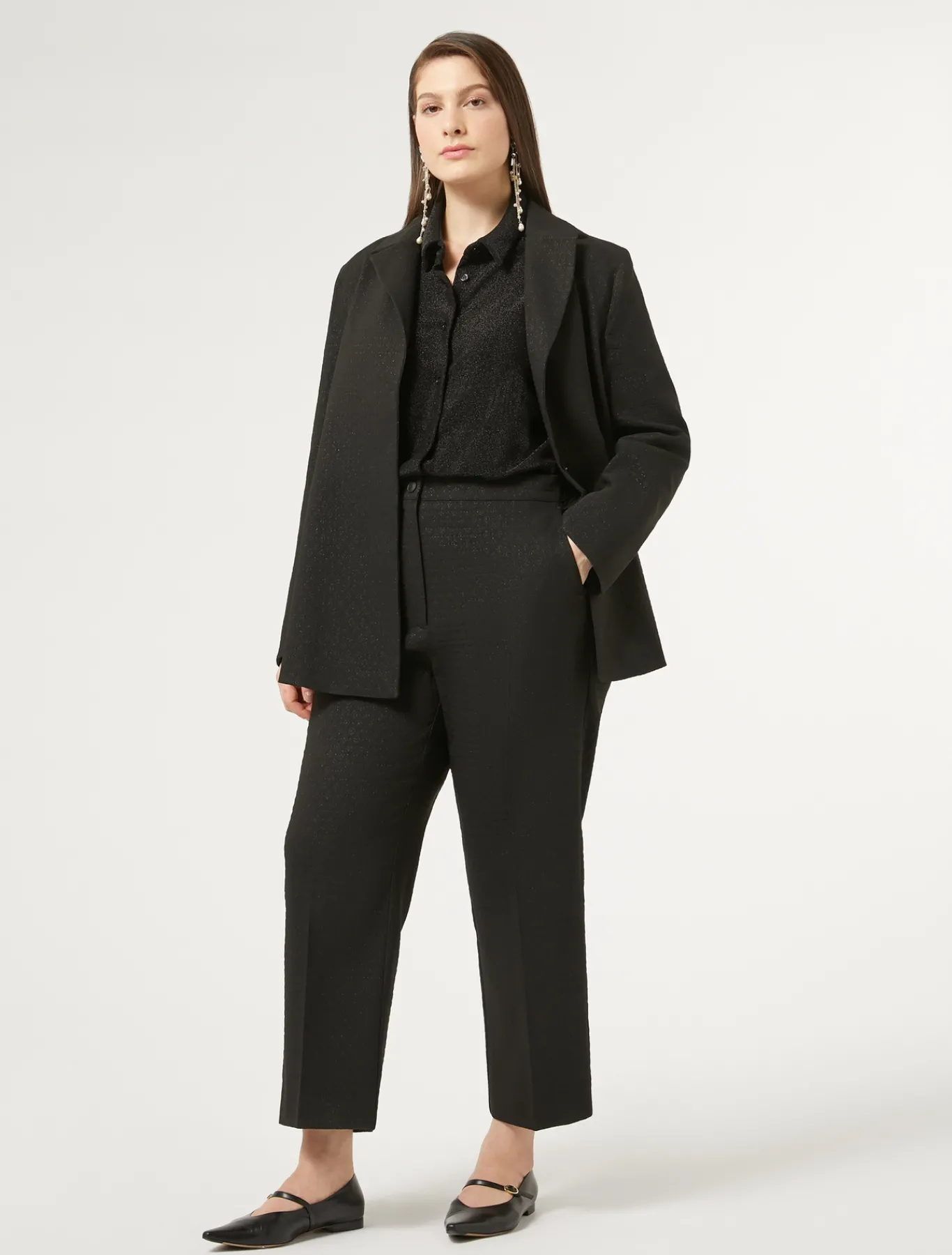 Marina Rinaldi Pantaloni & Jeans | Pantaloni & Jeans*Pantaloni jacquard lurex NERO