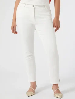Marina Rinaldi Pantaloni & Jeans | Pantaloni & Jeans*Pantaloni Perfect fit in bull di cotone BIANCO