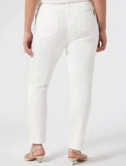 Marina Rinaldi Pantaloni & Jeans | Pantaloni & Jeans*Pantaloni Perfect fit in bull di cotone BIANCO