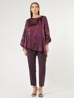 Marina Rinaldi Pantaloni E Gonne | Pantaloni & Jeans*Pantaloni slim in cady triacetato BORDEAUX