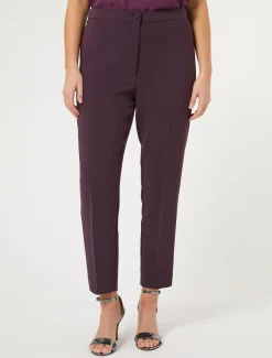 Marina Rinaldi Pantaloni E Gonne | Pantaloni & Jeans*Pantaloni slim in cady triacetato BORDEAUX