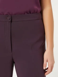 Marina Rinaldi Pantaloni E Gonne | Pantaloni & Jeans*Pantaloni slim in cady triacetato BORDEAUX
