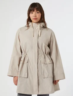 Marina Rinaldi Cappotti & Trench | Cappotti & Trench*Parka in taffetà antigoccia SABBIA