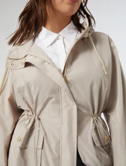 Marina Rinaldi Cappotti & Trench | Cappotti & Trench*Parka in taffetà antigoccia SABBIA